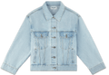 oversized jean jacket flat lay -light wash