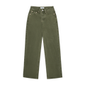 classic straight jean flat lay -olive