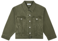 olive oversized denim jacket flat lay -olive