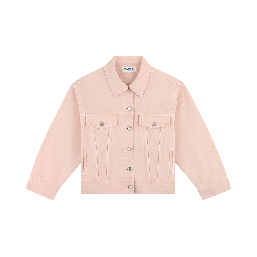 Oversized Denim Jacket - Pink